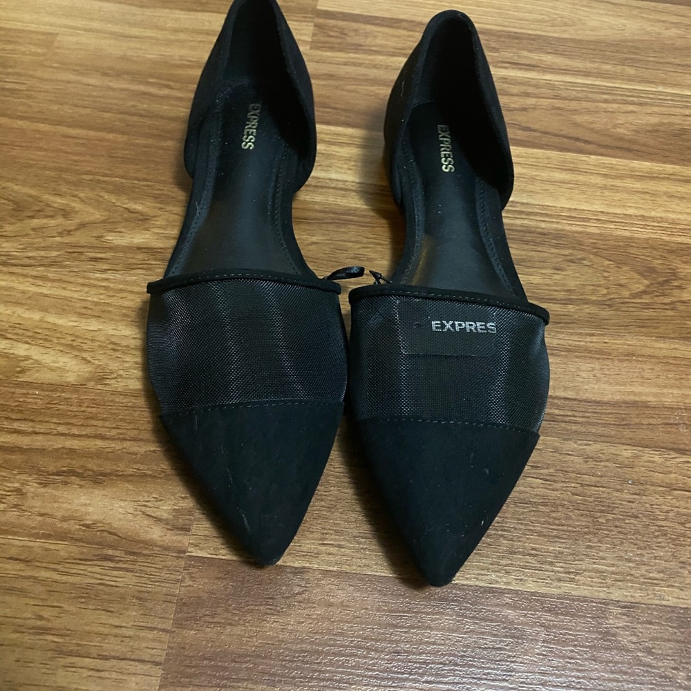 Express Pointed Toe Mesh Flats